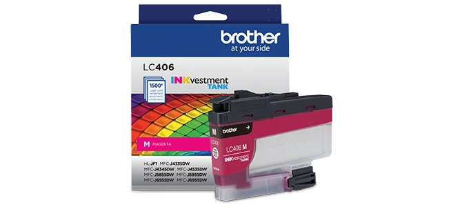 The LC406 inks and INKvestment Tank printers were made for each other. Literally.